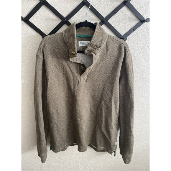WELLEN | High Tide Organic Fleece Pullover in Moss Green Men’s Sz M - Picture 1 of 8